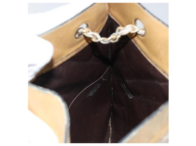CHANEL Kettentasche aus Lammleder Beige Gold CC Auth gh972 Golden - Ansicht 20