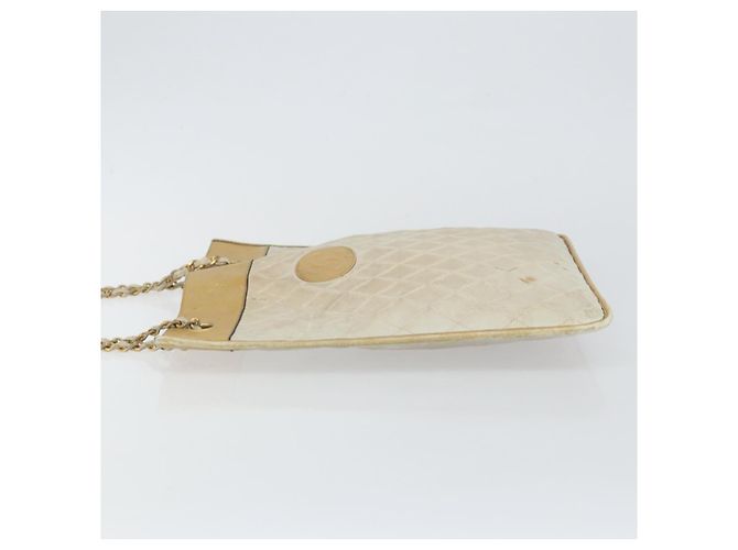 CHANEL Kettentasche aus Lammleder Beige Gold CC Auth gh972 Golden - Ansicht 4