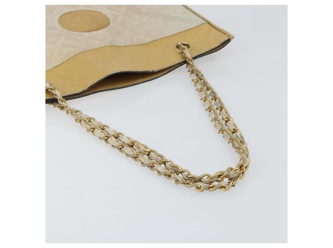 CHANEL Kettentasche aus Lammleder Beige Gold CC Auth gh972 Golden - Ansicht 7