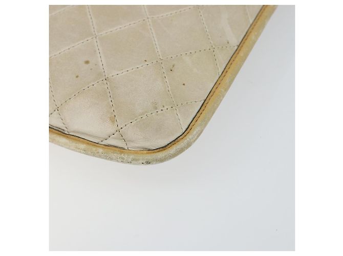 CHANEL Kettentasche aus Lammleder Beige Gold CC Auth gh972 Golden - Ansicht 8