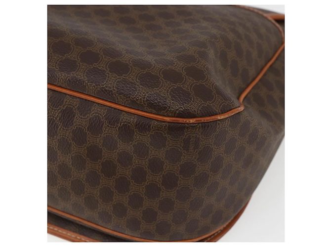 Céline CELINE Macadam Canvas Schultertasche aus PVC-Leder Braun Gold Auth mr1622 Golden - Ansicht 10