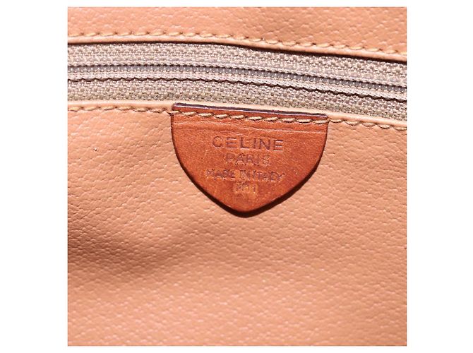 Céline CELINE Macadam Canvas Schultertasche aus PVC-Leder Braun Gold Auth mr1622 Golden - Ansicht 11