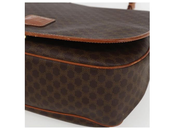 Céline CELINE Macadam Canvas Schultertasche aus PVC-Leder Braun Gold Auth mr1622 Golden - Ansicht 12
