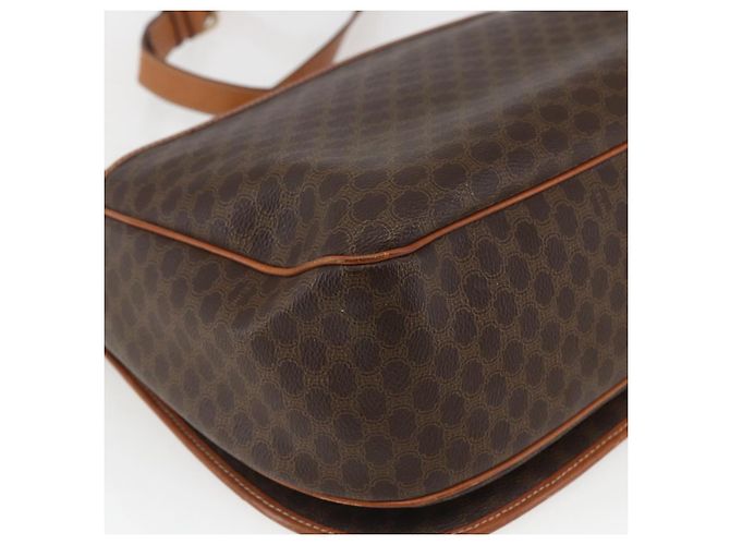 Céline CELINE Macadam Canvas Schultertasche aus PVC-Leder Braun Gold Auth mr1622 Golden - Ansicht 14