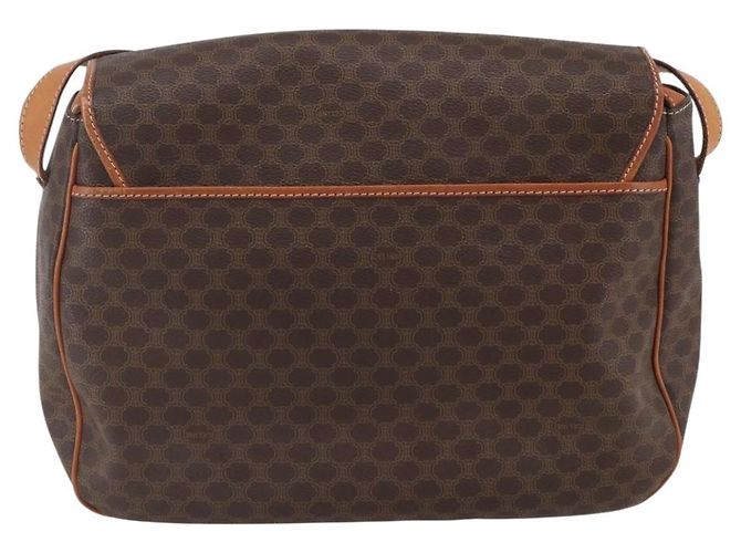 Céline CELINE Macadam Canvas Schultertasche aus PVC-Leder Braun Gold Auth mr1622 Golden - Ansicht 2