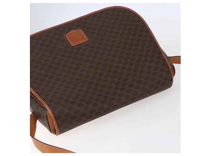 Céline CELINE Macadam Canvas Schultertasche aus PVC-Leder Braun Gold Auth mr1622 Golden - Ansicht 5