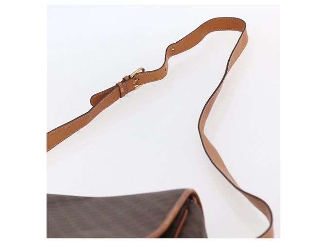 Céline CELINE Macadam Canvas Schultertasche aus PVC-Leder Braun Gold Auth mr1622 Golden - Ansicht 7