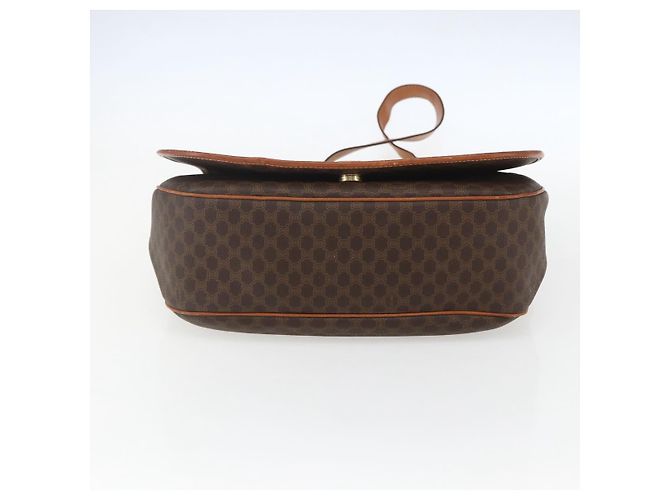 Céline CELINE Macadam Canvas Schultertasche aus PVC-Leder Braun Gold Auth mr1622 Golden - Ansicht 8