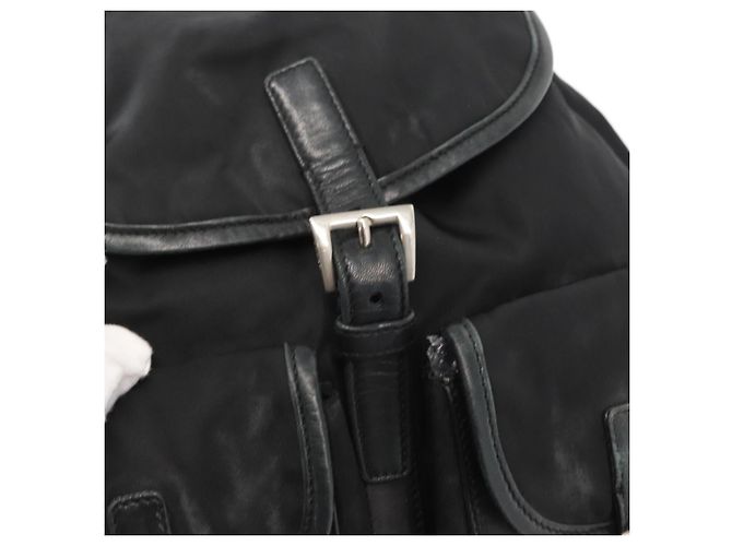 PRADA Backpack Nylon Black Silver Auth 151620 Silvery - view 10
