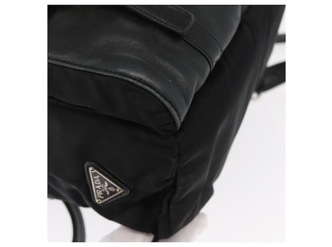PRADA Backpack Nylon Black Silver Auth 151620 Silvery - view 17
