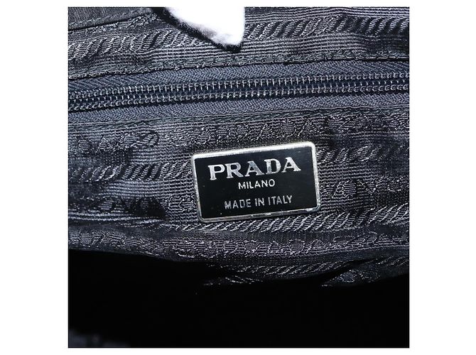 PRADA Backpack Nylon Black Silver Auth 151620 Silvery - view 23