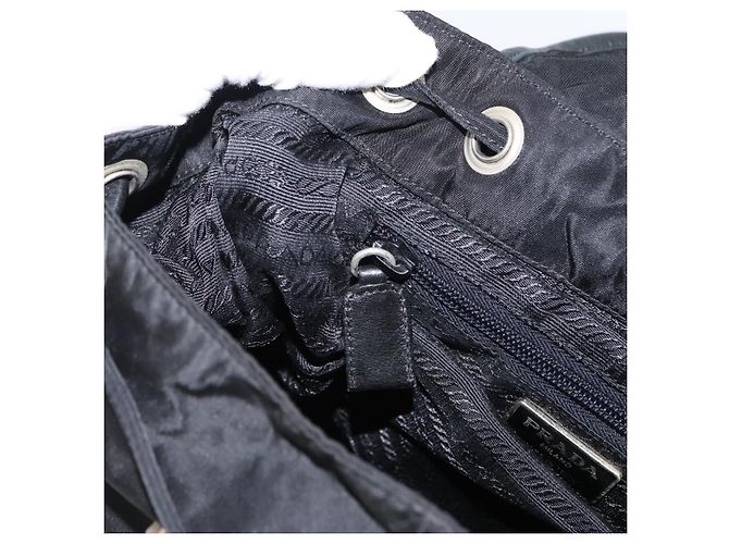 PRADA Backpack Nylon Black Silver Auth 151620 Silvery - view 26