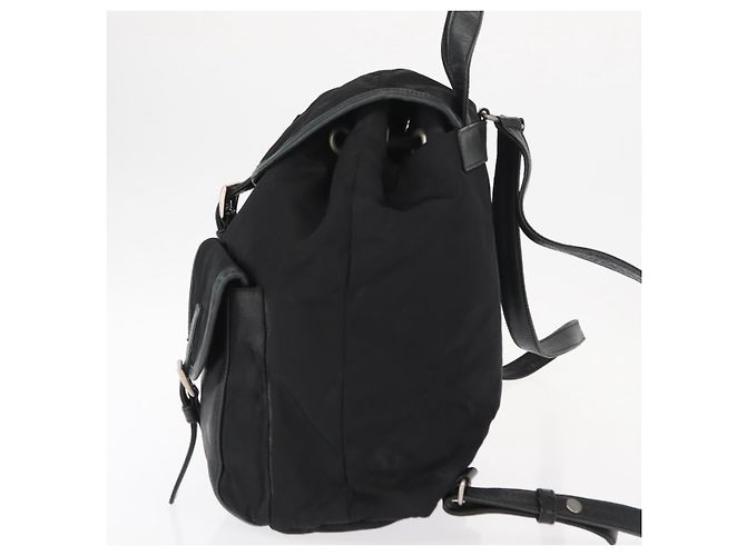 PRADA Backpack Nylon Black Silver Auth 151620 Silvery - view 3