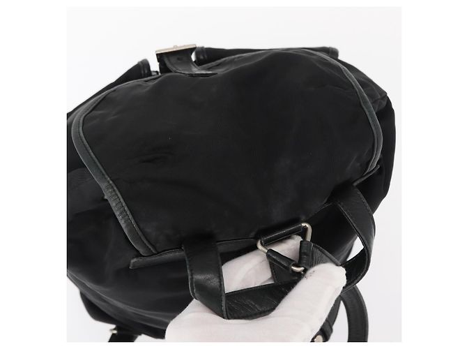 PRADA Backpack Nylon Black Silver Auth 151620 Silvery - view 6