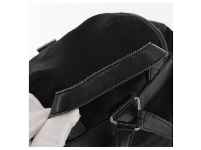 PRADA Backpack Nylon Black Silver Auth 151620 Silvery - view 7