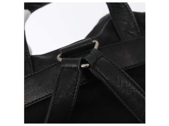 PRADA Backpack Nylon Black Silver Auth 151620 Silvery - view 8