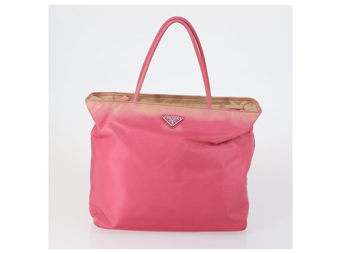 PRADA Borsa a Mano Nylon 5 Set Nero Bianco Rosa Auth 153249 - vista 17