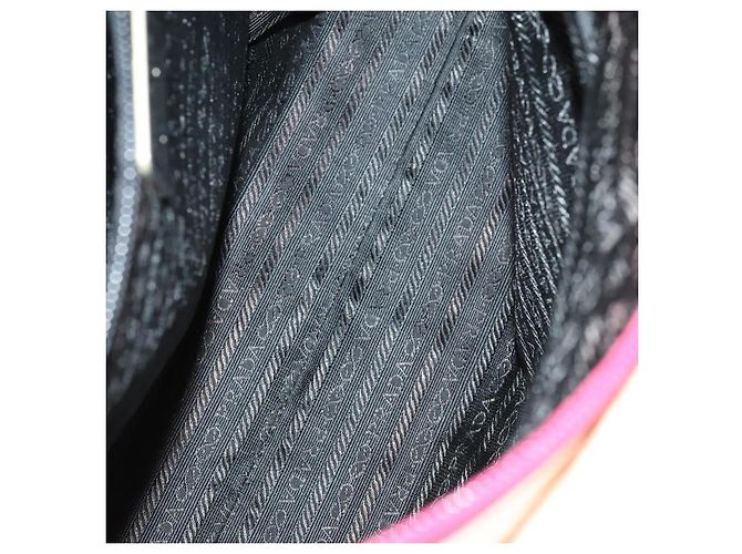 PRADA Borsa a Mano Nylon 5 Set Nero Bianco Rosa Auth 153249 - vista 21