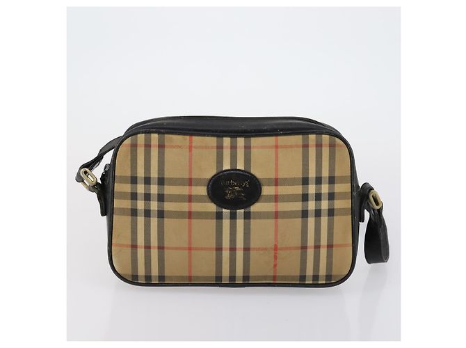 Autre Marque Borsa a spalla Burberrys Nova Check in tela di nylon 2 set beige Auth 155112 - vista 10