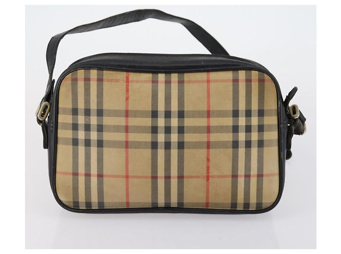 Autre Marque Borsa a spalla Burberrys Nova Check in tela di nylon 2 set beige Auth 155112 - vista 11