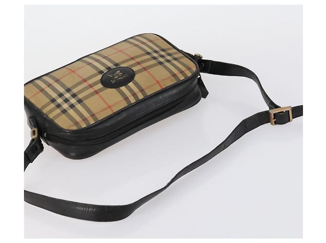 Autre Marque Borsa a spalla Burberrys Nova Check in tela di nylon 2 set beige Auth 155112 - vista 13