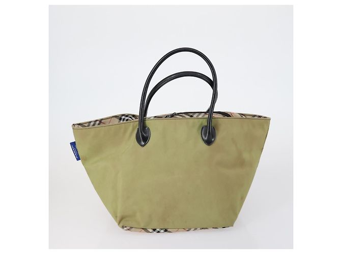 Autre Marque Borsa a spalla Burberrys Nova Check in tela di nylon 2 set beige Auth 155112 - vista 3