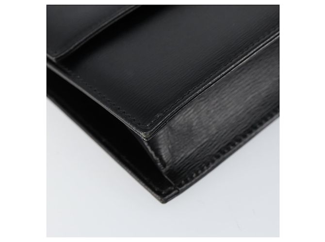 Borsa a spalla con catena Christian Dior in pelle nera e oro Auth BA8202 Nero D'oro - vista 14