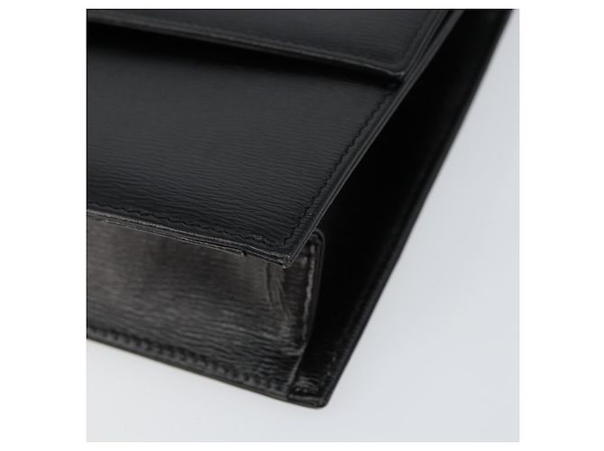 Borsa a spalla con catena Christian Dior in pelle nera e oro Auth BA8202 Nero D'oro - vista 9