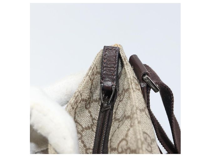 Bolso de Hombro GG Supreme PVC Beige Plata de GUCCI 141626 Auth bs31415 - vista 10