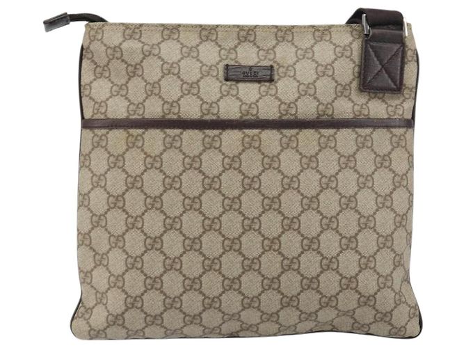 Bolso de Hombro GG Supreme PVC Beige Plata de GUCCI 141626 Auth bs31415 - vista 13