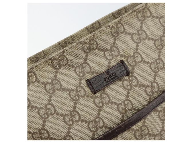 Bolso de Hombro GG Supreme PVC Beige Plata de GUCCI 141626 Auth bs31415 - vista 17