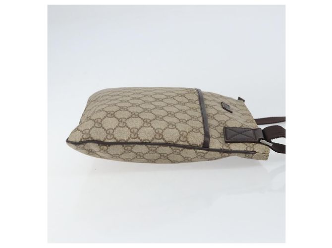 Bolso de Hombro GG Supreme PVC Beige Plata de GUCCI 141626 Auth bs31415 - vista 3