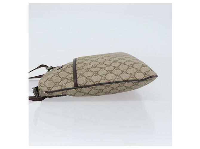 Bolso de Hombro GG Supreme PVC Beige Plata de GUCCI 141626 Auth bs31415 - vista 4