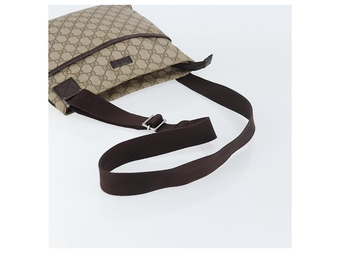 Bolso de Hombro GG Supreme PVC Beige Plata de GUCCI 141626 Auth bs31415 - vista 7