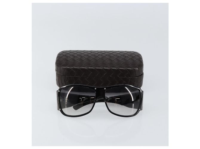 Autre Marque Gafas de sol de plástico negras Auth BA8246 de BOTTEGA VENETA Negro - vista 12