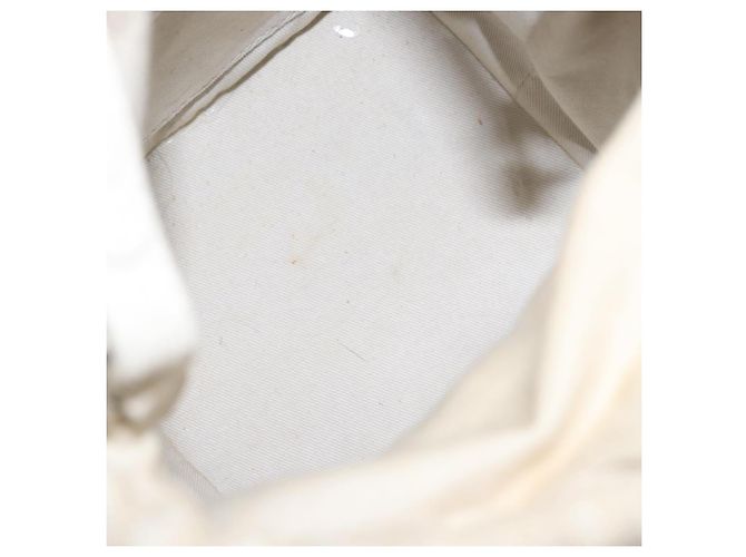 Autre Marque Borsa a secchiello 5AC con catena in pelle Maison Margiela 2 in 1 Bianca Auth 154759 Argento Bianco - vista 11