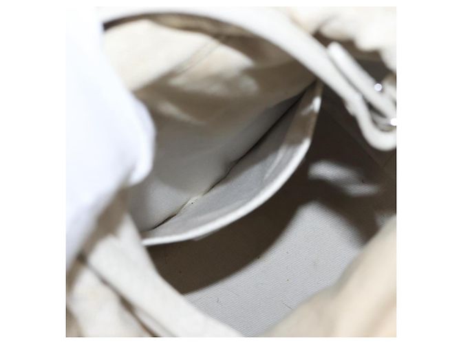 Autre Marque Borsa a secchiello 5AC con catena in pelle Maison Margiela 2 in 1 Bianca Auth 154759 Argento Bianco - vista 23