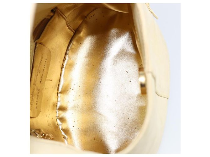 Borsa a mano Salvatore Ferragamo in suede giallo oro Auth BA8224 D'oro - vista 11