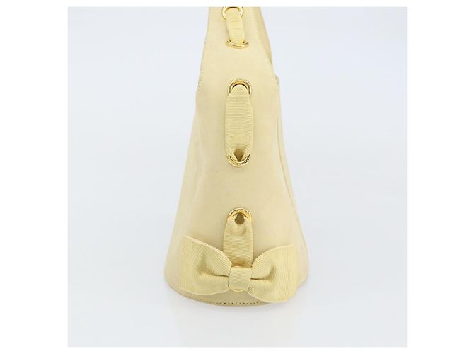 Borsa a mano Salvatore Ferragamo in suede giallo oro Auth BA8224 D'oro - vista 3