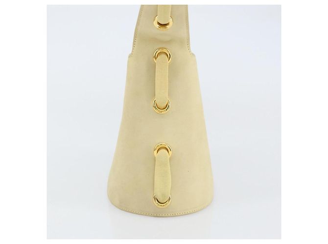 Borsa a mano Salvatore Ferragamo in suede giallo oro Auth BA8224 D'oro - vista 4