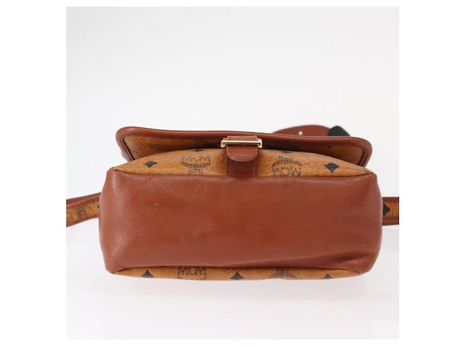 Borsa a Spalla MCM Logogram Vicetos in Pelle PVC Marrone Oro Auth am9931 - vista 5