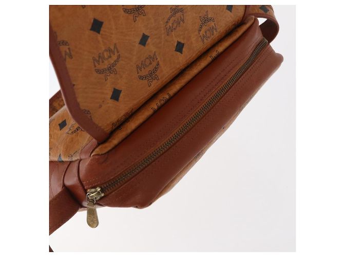 Borsa a Spalla MCM Logogram Vicetos in Pelle PVC Marrone Oro Auth am9931 - vista 9
