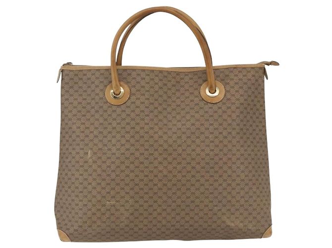 Gucci Borsa tote Micro GG Supreme in PVC beige e oro 002 4868 39 Auth 151511 D'oro - vista 13