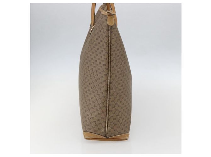 Gucci Borsa tote Micro GG Supreme in PVC beige e oro 002 4868 39 Auth 151511 D'oro - vista 4