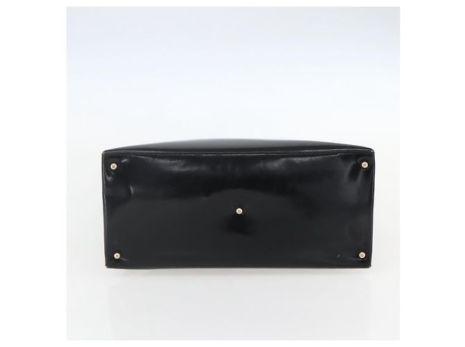 Borsa a mano GUCCI in pelle verniciata nera e oro Auth 151615 Nero D'oro - vista 5