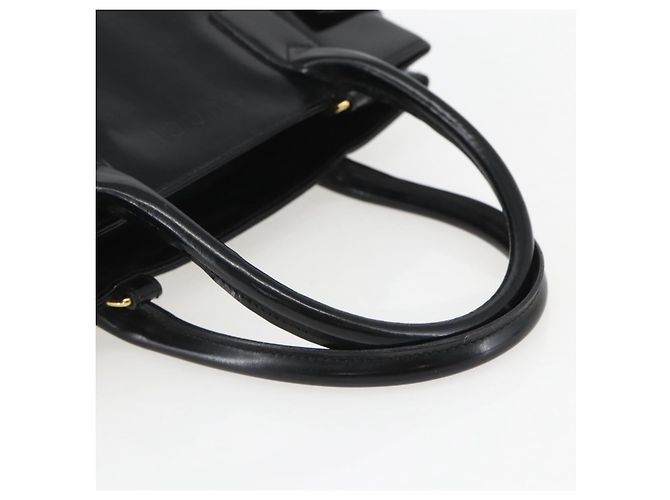 Borsa a mano GUCCI in pelle verniciata nera e oro Auth 151615 Nero D'oro - vista 7