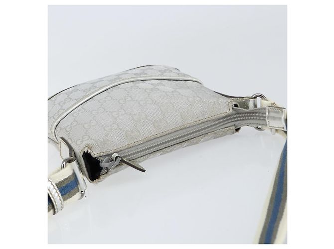 Borsa a Spalla GG Canvas Gucci Argento 147671 Auth 155220 - vista 6