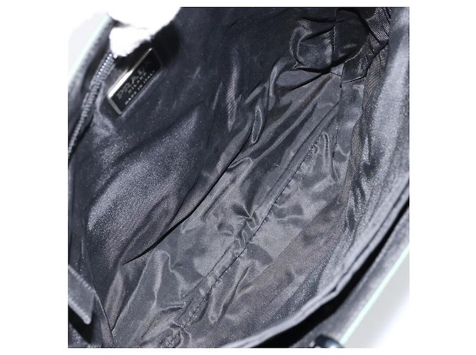 PRADA Borsa a mano in nylon verde argento Auth 151462 - vista 10