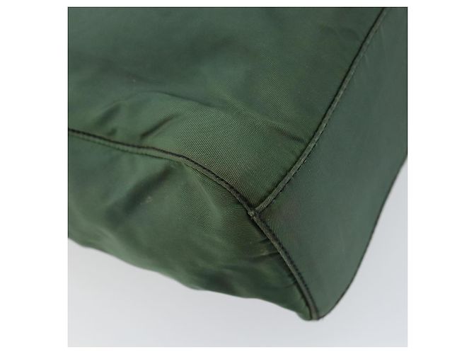 PRADA Borsa a mano in nylon verde argento Auth 151462 - vista 16