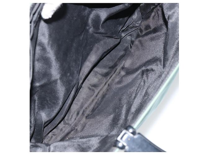 PRADA Borsa a mano in nylon verde argento Auth 151462 - vista 24